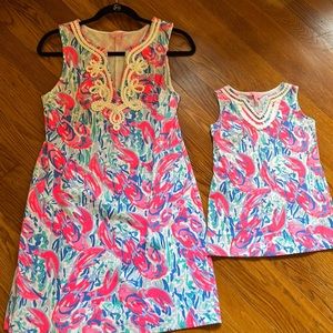 Lily Pulitzer matching dresses.  Women’s size 6, girls size 2-3.